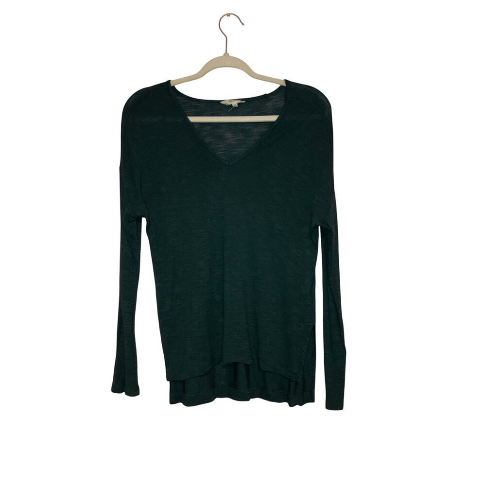 🚨 FINAL CHANCE SALE Madewell Dark Green Semi Sheer Long Sleeve Top Size XS